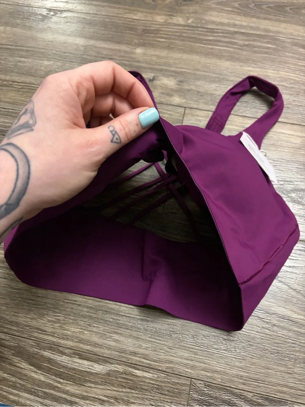 NWT Lululemon FlexyFlex Yoga Bra *Light Support, D-DDD Cups (Chilled Grape) L/XL